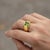 Signet Ring With Peridot for Men Silver, Gold, Size 10 For Sale - Image 6 of 6