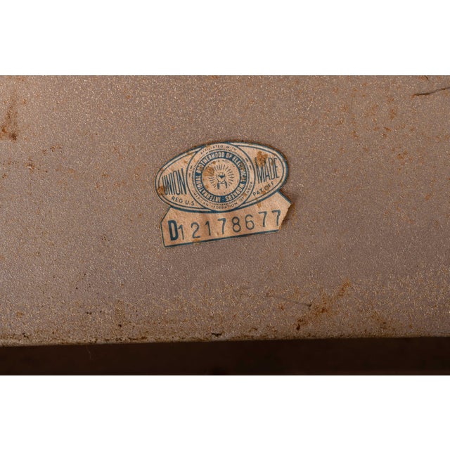 Brass Vintage Illuminated Brass Bank Teller Sign For Sale - Image 8 of 8