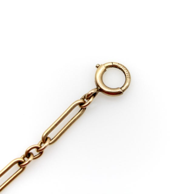 Art Deco 12k Gold-Filled Pocket Watch Chain For Sale - Image 4 of 7