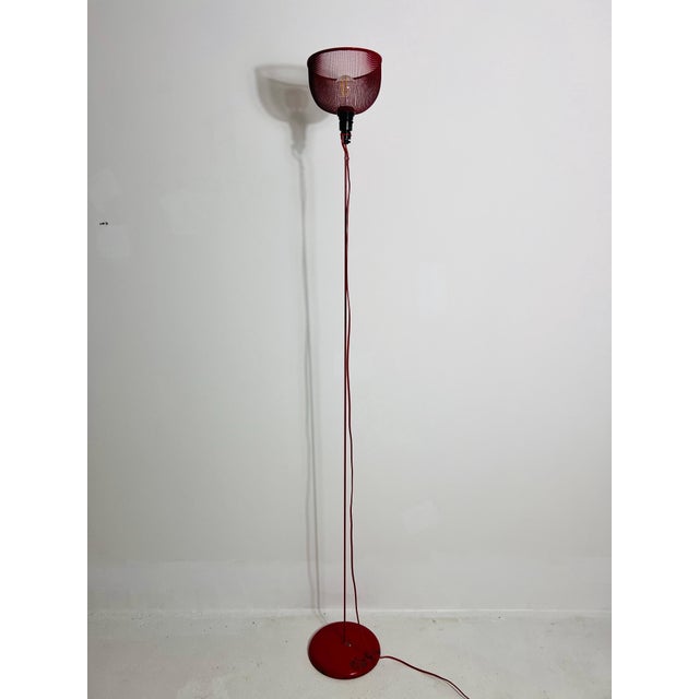 Mid-Century Modern Midcentury Modern Red Italian Floor Lamp, 1970s For Sale - Image 3 of 10