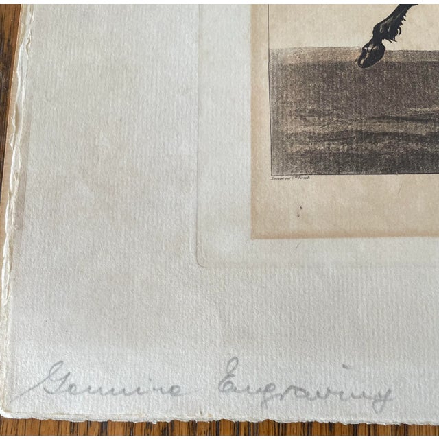 Genuine Engraving of Route de Poissy which is a street in Paris. 1816 Artist and publisher Louis Philibert Debucourt...