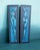 Mid-century figure studies, printed board. Just over five feet. Pair of tall vertical nude studies in cerulean and slate —...