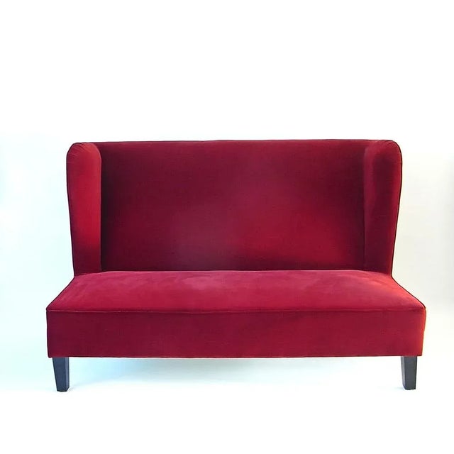 Textile Vintage French Highback Sofa by La Fibule, 1990s For Sale - Image 7 of 7