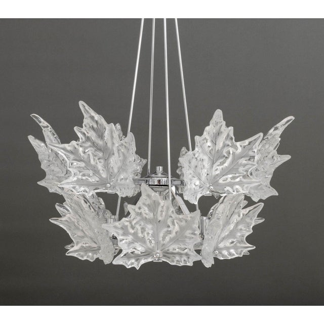 Mid 20th Century Lalique Champs-Elysees Two-Tier Chandelier For Sale - Image 5 of 18