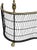 Vintage Brass Fireplace Fender – Federal Regency Serpentine Hearth Guard With Lion’s Paw Feet & Wire Lattice For Sale - Image 12 of 13