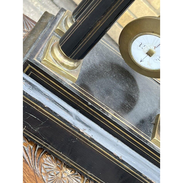 Black French Boulle Clock with Chines on a Bell For Sale - Image 8 of 14