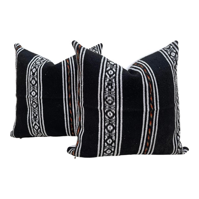 Handmade Moroccan Square Pillow Covers- a Pair For Sale