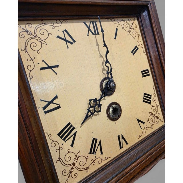 Antique German Oak Mantel Clock Circa 1895-1915 -8 Day Mechanical Strike- Victorian Shelf Clock For Sale - Image 6 of 7