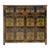 Chinese Tibetan Orange Yellow Flower Graphic Storage Cabinet For Sale