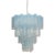 Huge Murano Glass Trunk Chandelier | 80 Blue Alabaster Tubes | Italian Luxury Lighting For Sale