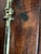 Late 20th Century Vintage Brass Fireplace Tool Set With Hammered Hearth Stand and Glass Shelf Base For Sale - Image 5 of 12