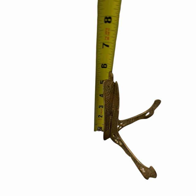 Vintage Brass Engraved Art or Picture Easel For Sale - Image 6 of 7