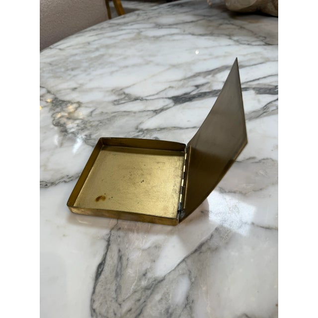 Mid-Century Modern 1970s Mid-Century Modern Solid Brass Trinket or Jewelry Box For Sale - Image 3 of 4