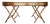 Vintage Campaign Distressed Leather Top Bamboo Executive Desk by Drexel Heritage For Sale