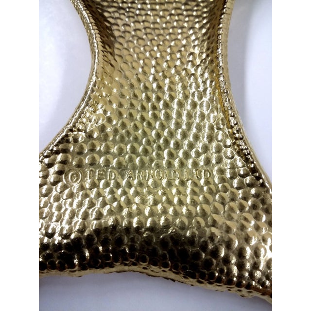 Ted Arnold Wood & Gold Serving Platter For Sale - Image 11 of 12