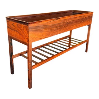 Mid 20th Century Danish Rosewood Planter With Magazine Rack For Sale