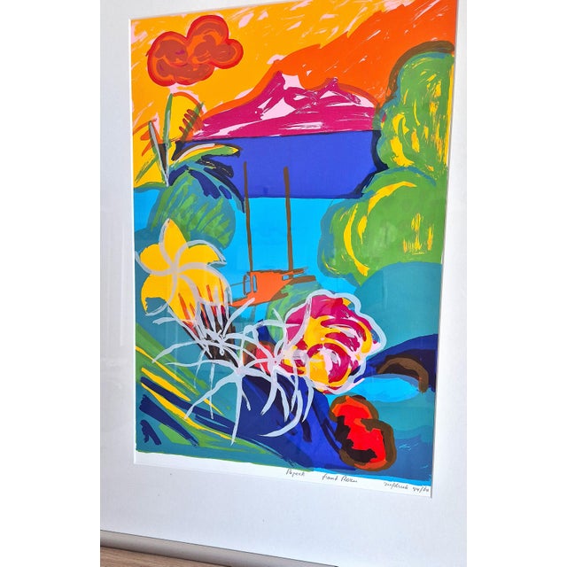 This refined vintage print by frank rosen, titled “papeete,” is a signed limited edition piece, numbered 44 of just 60...