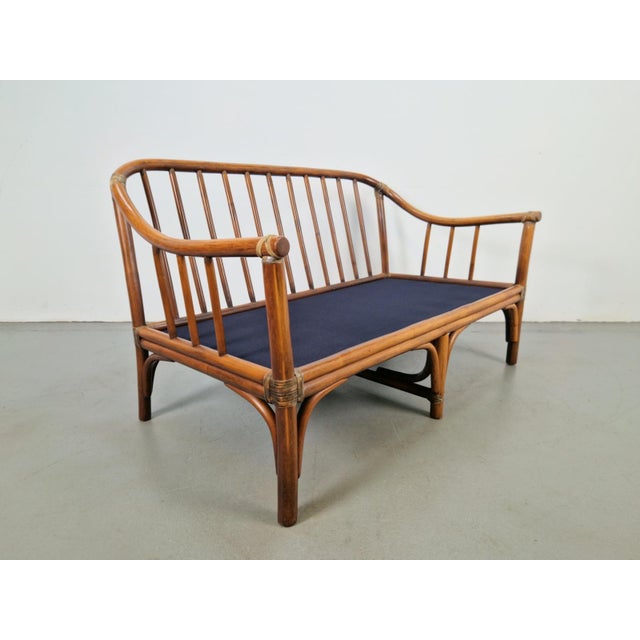 1970s Organic Modern Bamboo and Rattan Loveseat from McGuire, 1970s For Sale - Image 5 of 18