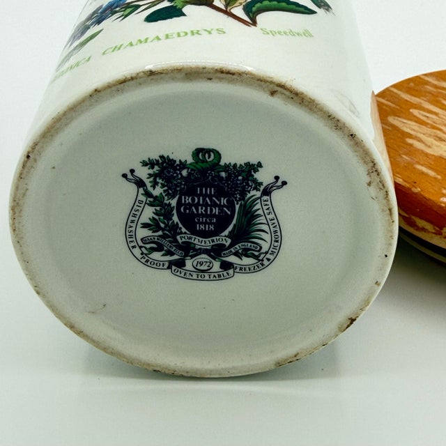 1970s Vintage Portmeirion Botanic Garden Ceramic Kitchen Canisters - A Pair For Sale - Image 5 of 9