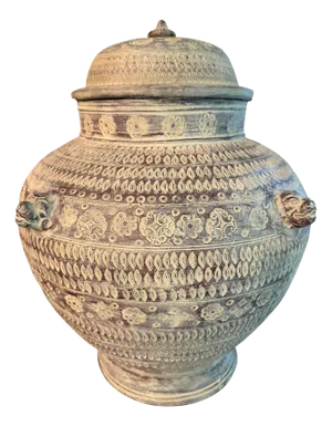 1980s Anne-Jo Handcrafted Ceramic Jar With Lid