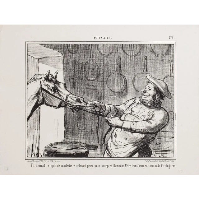 Honoré Daumier, A Pet Filled Modesty, Lithograph, 1856 For Sale - Image 3 of 3