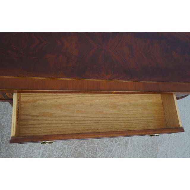 2010s Hekman Flame Mahogany Federal Console Hall Table For Sale - Image 5 of 18