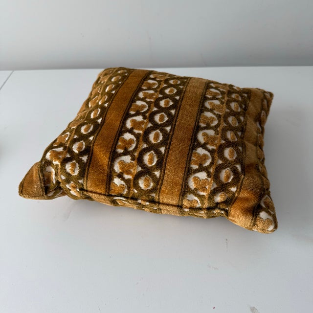 1970s Velvet Chenille Pillow For Sale - Image 4 of 6