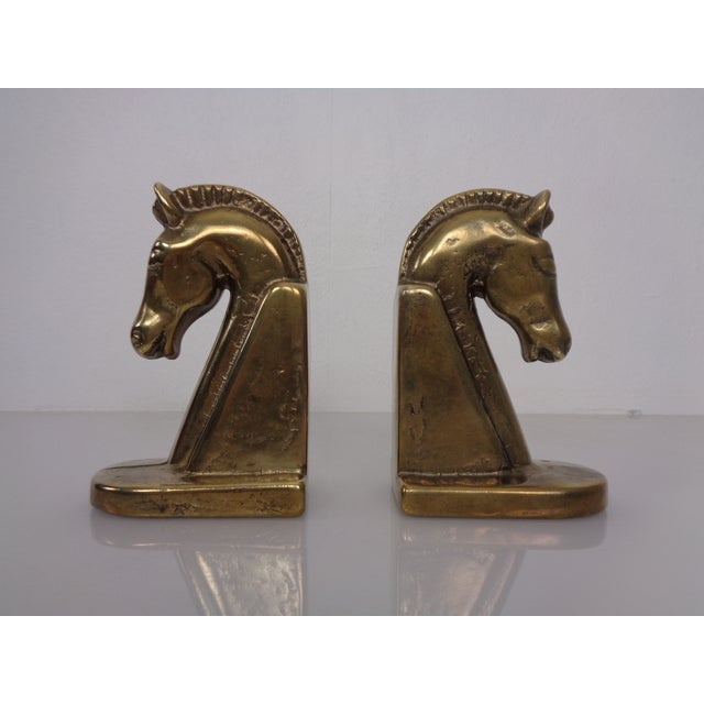 Mid-Century Modern Brass Horses Bookends, 1960s, Set of 2 For Sale - Image 3 of 16