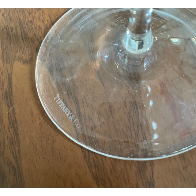 Tiffany crystal red wine glass. Bordeaux, Burgundy, Pinot Noir.