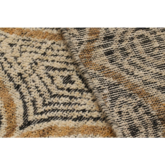 Textile Rug & Kilim’s Moroccan Style Rug in Cream White and Gold Geometric Patterns - 8x10 For Sale - Image 7 of 7