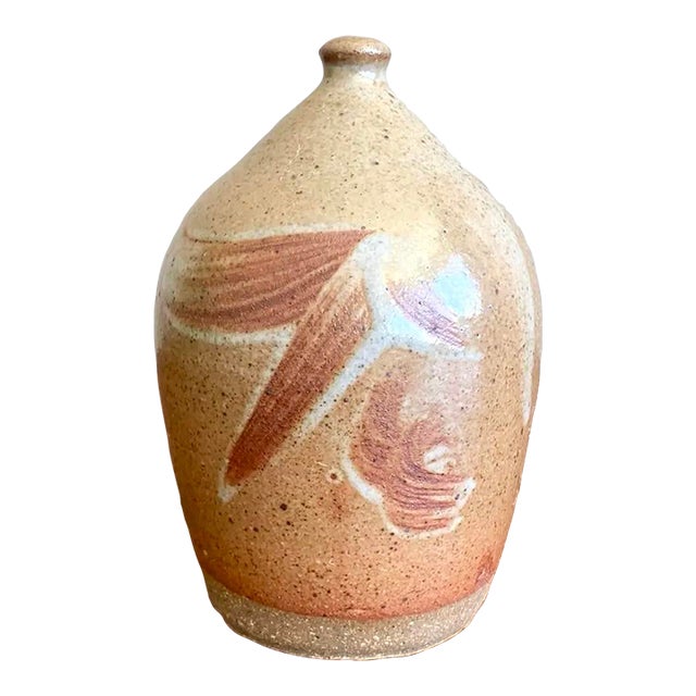 Vintage Boho Studio Pottery Vase For Sale
