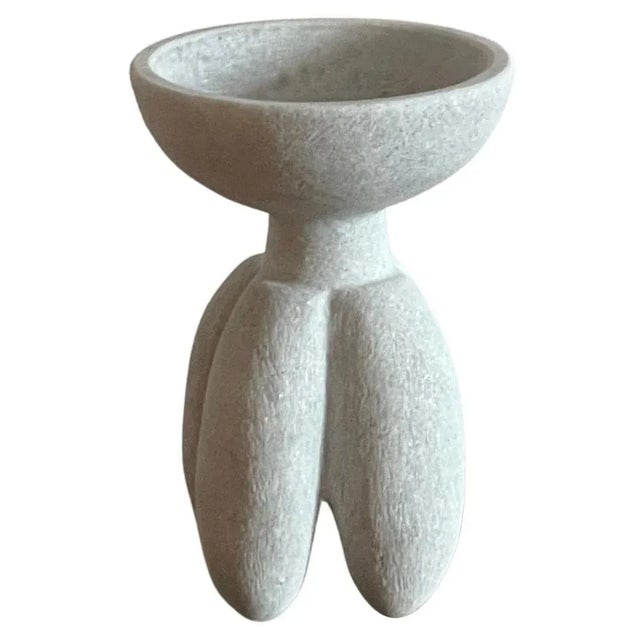 Hand Carved Marble Vessel by Tom Von Kaenel For Sale - Image 6 of 6