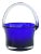 Cobal Blue Glass Art Basket For Sale