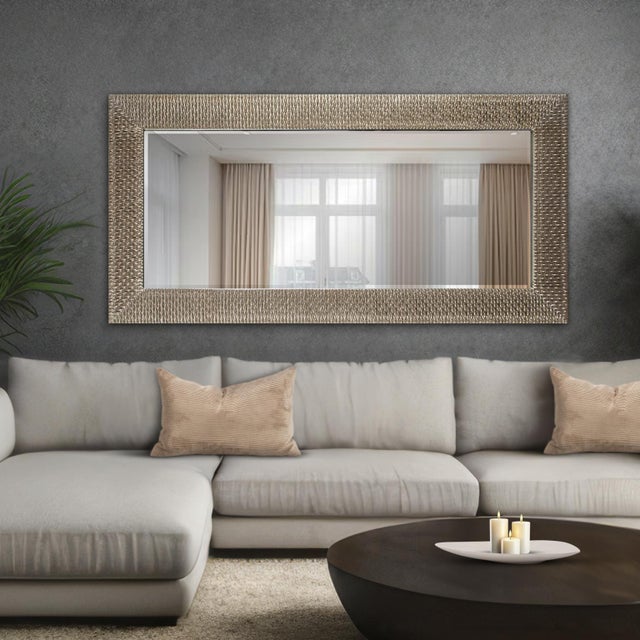 Bergman Rectangular Oversized Mirror For Sale - Image 9 of 11