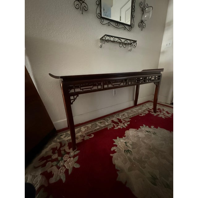 Beautiful Asian console. High quality hardwood with Burl wood top. I’m not sure if it’s century furniture chin Hua...