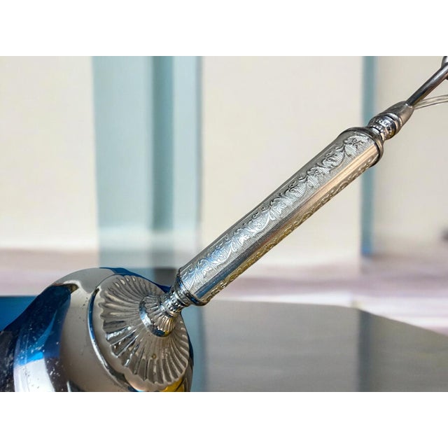 Blue Mid-Century Modern Spanish Ceiling Lights with 3 Lights, 1970s For Sale - Image 8 of 9