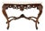 Rococo Style Marble Top Carved Walnut Console Table For Sale