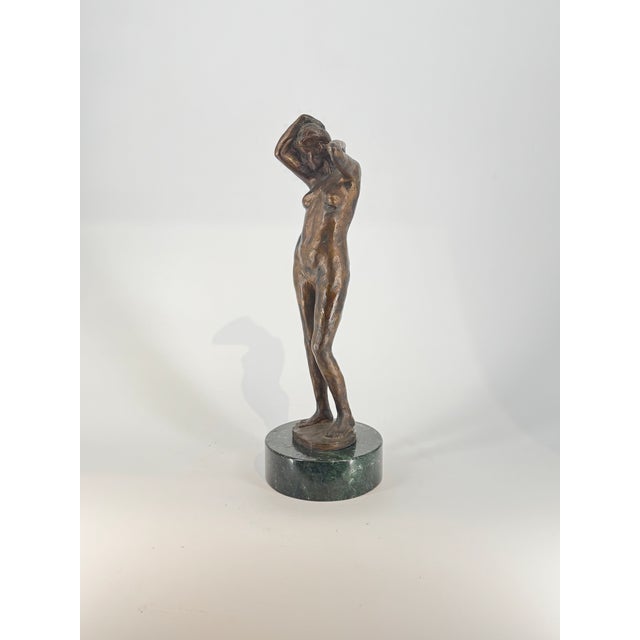 1980s Franco Vianello Lost-Wax Woman Figurine Sculpture - Solace For Sale - Image 4 of 5