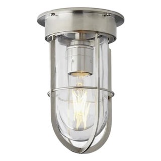 Tekna Docklight Ceiling Light With Brushed Chrome Finish and Clear Glass For Sale