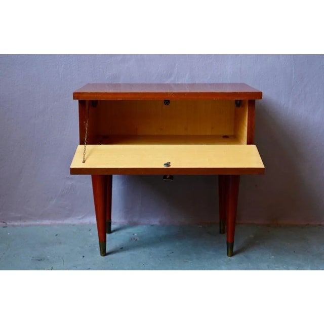 Vintage Oak Bedside Table For Sale - Image 4 of 10