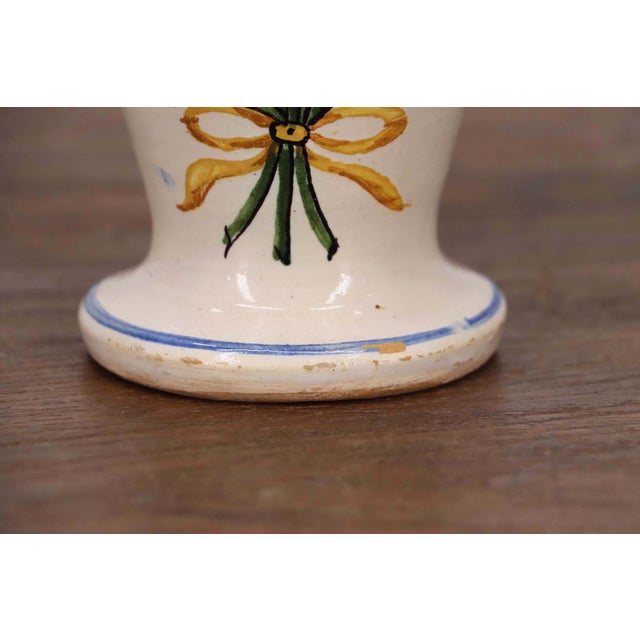 19th Century Portuguese Floral Vase, Earthenware, Faience For Sale - Image 10 of 12