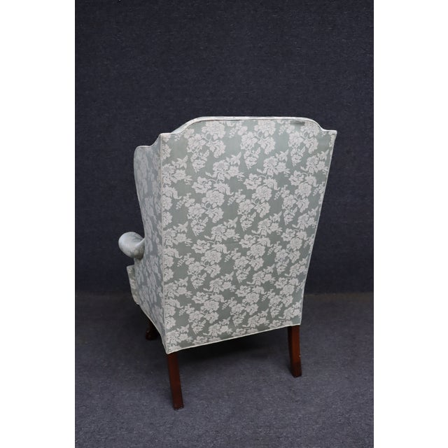Hickory Chair Chippendale-Style Wingback Chair For Sale - Image 9 of 11