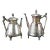 Circa 1890 Antique Footed & Figural Silver Plated Teapots- Set of 2 For Sale