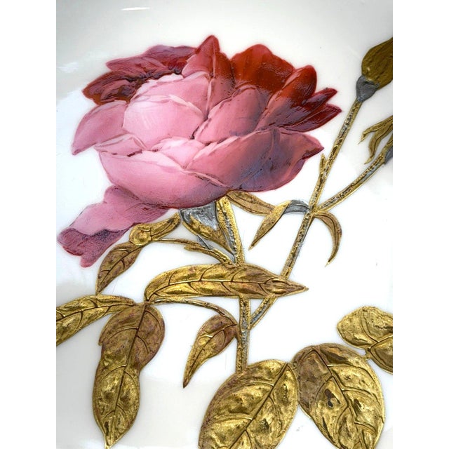 Antique 1880 Minton G4419 Set 6 Hand Painted Rose Gold Platinum Aesthetic Plates For Sale - Image 12 of 16