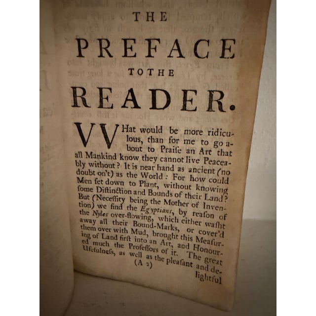 American 1715 Very Rare Antique Second Edition of John Love’s “Geodaesia: The Art of Surveying and Measuring” For Sale - Image 3 of 9