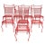 Red Mid Century Woodard Metal Dining Chairs - Set of 8 For Sale - Image 13 of 13