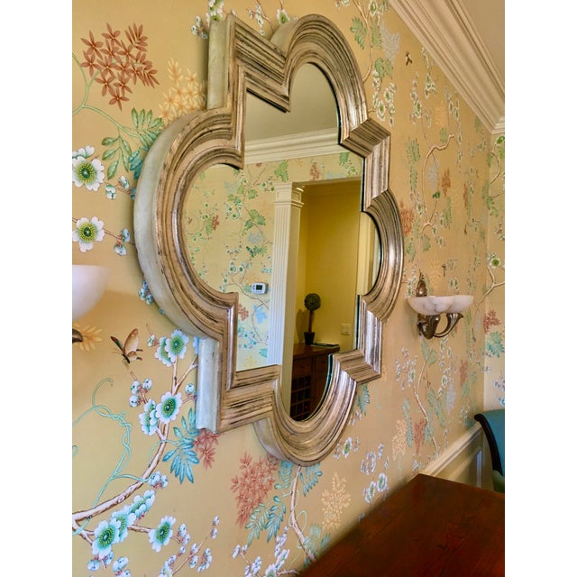 Contemporary Silver Quatrefoil Mirror Chairish