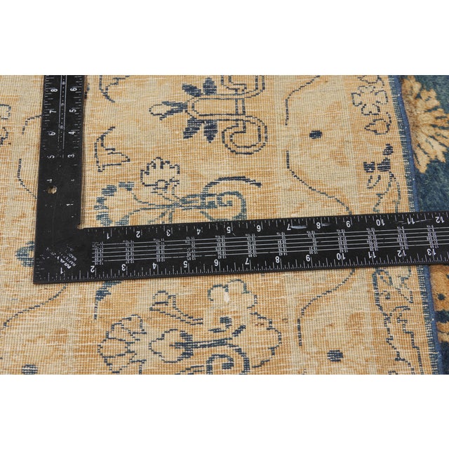 Navy Blue Antique Persian Kerman Rug, 08'09 X 12'00 For Sale - Image 8 of 12