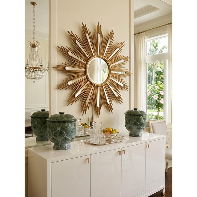 Pair of Vintage Mid-Century Modern Artichoke Footed Ceramic Jars With Lid For Sale - Image 11 of 11