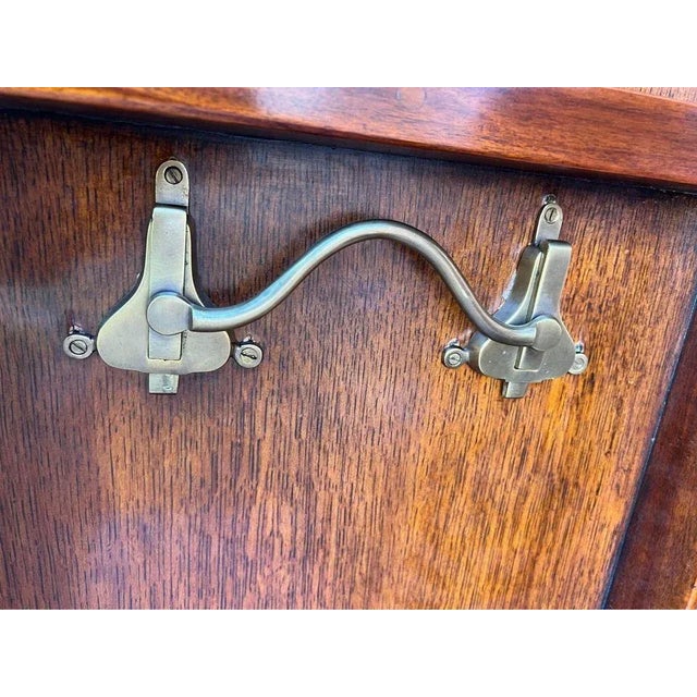 Traditional Late 20th Century Vintage George III Style Brass Marquetry Burlwood Breakfast Table For Sale - Image 3 of 10